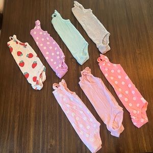 BABY GIRL ONESIE SET SHORT SLEEVE RUFFLE CUTE FASHION 6 MONTHS